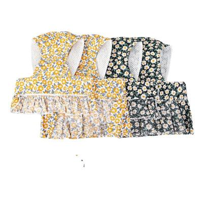 China High Stocked Elastic and Breathable Cotton Fabric Daisy Pattern Printing Pet Dress from Ooopspet Luxury Clothes for Small Dog and Cats for sale