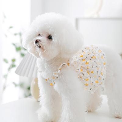 China Ooopspet Pet Woven Apparel Cute Printed Luxury Stocked Summer Clothes For Cats And Dogs for sale