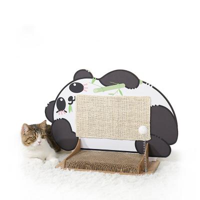 China Ooopspet Sustainable L-Shape Chose Scratch-Resistant Vertical Cat Scratch Board High Quality Corrugated Cardboard With Cute Design for sale