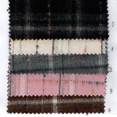 China Anti Pill Tweed Fabrics For Jacket Wool Polyester Color Weight Yarn NEWEST Plaid Fabric for sale