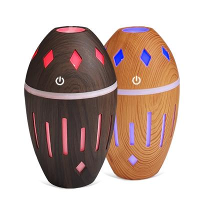 China Hotel Wholesale Electric Color Changing Air Mini Wood Humidifier fragrance diffuser 300ml wood humidifier for sale