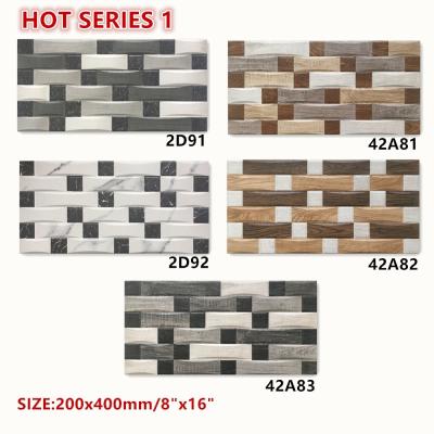 China China Tiles Rustic Vintage Non Slip Stone Look Unbreakable Exterior Wall Tile 200x400mm for sale