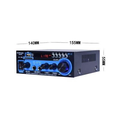 China Good selling background music PA FM system radio BT 12v audio power amplifier for car home theater AK550 amplifier for sale