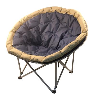 China Comfortable Oversized Heavy Duty Folding Camping Chair Moon Round Chair Good For Relax for sale