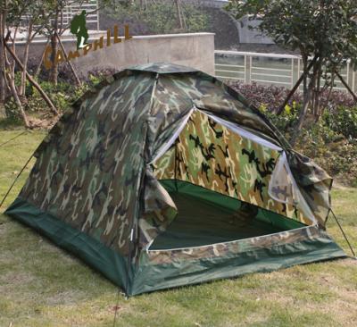 China 2Person Fiberglass Camouflage Summer Festival Outdoor Camping Tent en venta