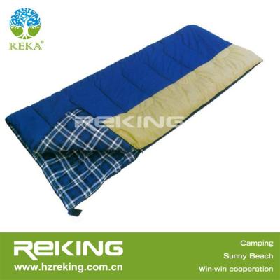 China 100% Cotton Flannel Envelope Sleeping Bag 190x80cm for sale