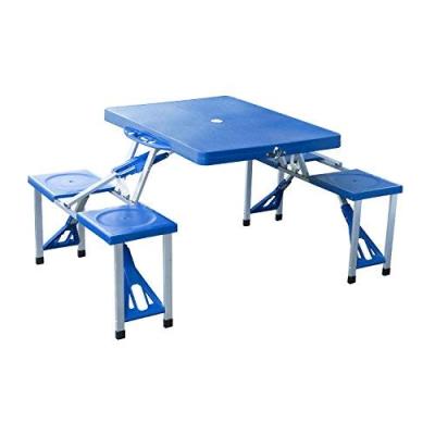 China Portable Folding Camp Suitcase Easy-Carry Outdoor Picnic Table with 4 Seats Te koop