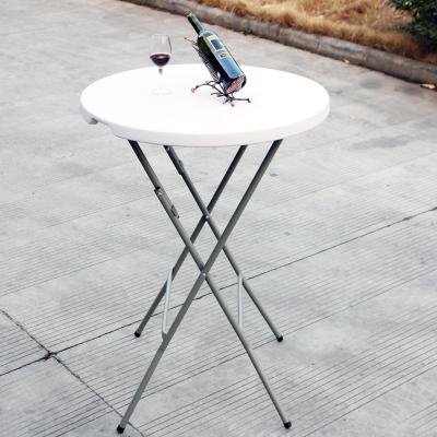 China HDPE Modern Round Plastic Folding Metal Table Plastic Folding Table Te koop