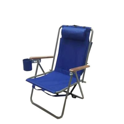 China Fishing Chair Folding Backpack Beach Camping Chair With Cup Holder for sale