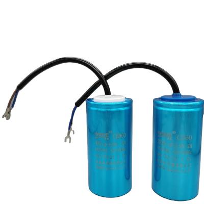 China Automotive CD60 450v 300uf Single Phase Motor Starts Capacitor for sale