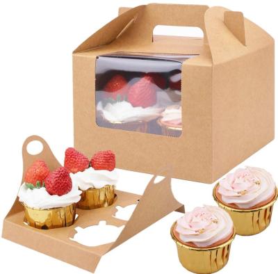 China Recycled Materials Food Grade White Cardboard Wrapping Gift Cake Box With Handle for sale