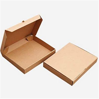 China Handmade square cardboard pizza foldable corrugated paper box for sale