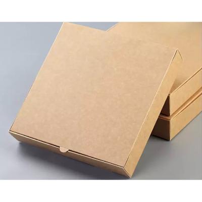 China Recyclable Cheap Plain Brown Kraft Wrinkled Take Away Pizza Box No Printing for sale