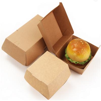 China Factory price handmade kraft paper corrugated hamburger box paper food for promotion for sale