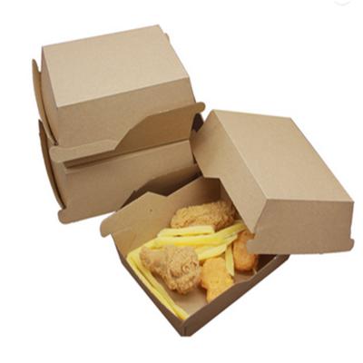 China Hot Selling Reusable Foldable Type Handmade Craft Paper Box For Burger for sale