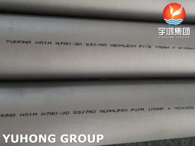 China ASTM A790 UNS S32750 Super Duplex 304 316 Stainless Steel Seamless Pipes For Waste Water Treatment for sale