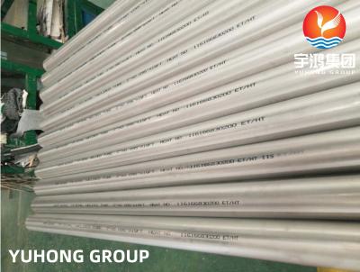 China TUBOS DE ACERO INOXIDABLE CON COSTURA A249 TP304/TP304L 38,1 mm*1,5 mm*8000 mm, gepiekteerd en geanelleerd, vlakke uiteinden Te koop