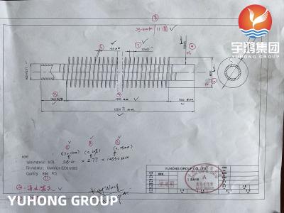 China ASME SA179 Fin Tube Embedded Type met A1060 Aluminium Fins Pull Test Pass Te koop