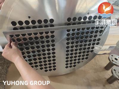 China EN10028 1.4541 / A182 F321 Tubesheet Stainless Steel Heat Exchanger Tube Plate for sale