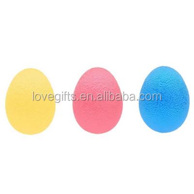 China Sports Toy Colorful Egg Shape Gel TPR Therapy Hand Finger Grip Stress Exercise Ball for sale