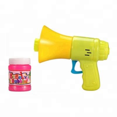 China New Style Small Horn Plastic Bubble Gun Plastic Soap Bubble Gun Toy for sale