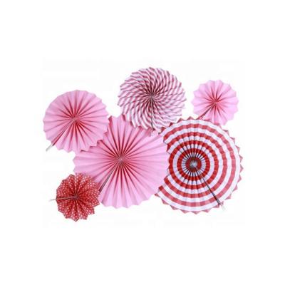 China Paper Holiday Party Creative Hanging Ornament Hollow Out Paper Fan for sale