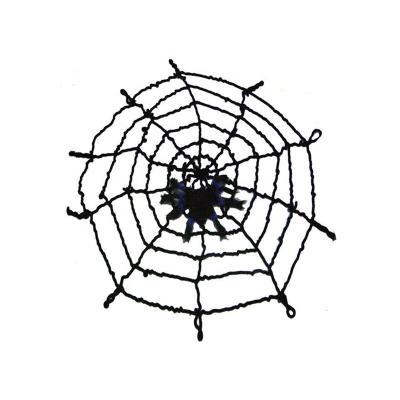 China Creepy Cloth Halloween Creature Black Cloth Spider Web Party Decoration for sale