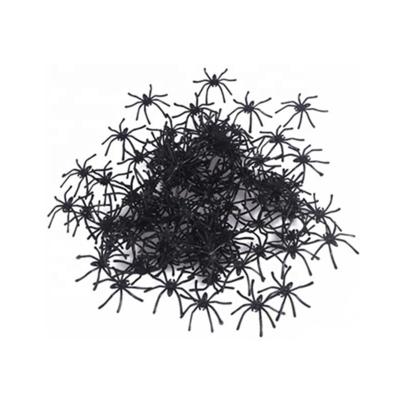 China Funny Black Fake Plastic Spider Spiders Halloween Party For Halloween Decor Haunted House for sale