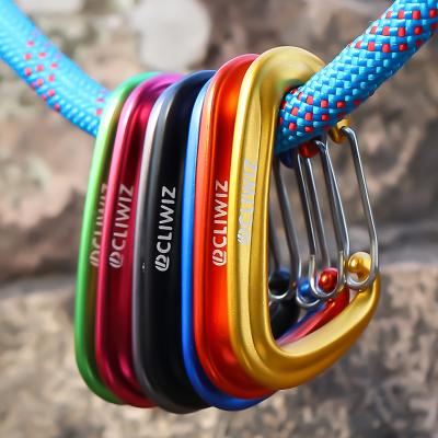 China JRSGS Lightweight Carabiner Clips Aluminum Snap Hook 12kn Climbing Locking Ultralight Carabiner Customized 7075 Aviation Aluminum 80*48 mm for sale