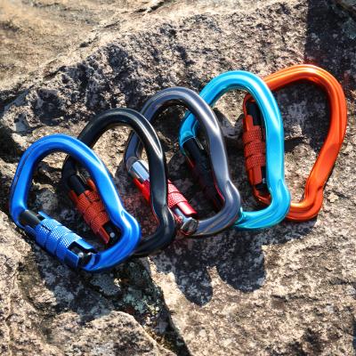 China JRSGS CE 25KN Lightweight Customizable Aluminum Twist Lock Snap Hook Locking Carabiner Climbing Clips S7109TN for sale