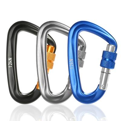 China JRSGS Lightweight Heavy Duty Aluminum Alloy Carabiner Clip, Carabiner 12KN D Clip Hook Snap Snap Tool Holder S7801B for sale