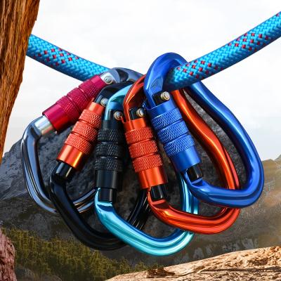 China JRSGS 23KN Lightweight Heavy Duty Aluminum Alloy 7075 Carabiner Clip, Carabiner D Clip Clip Hook Staple Tool Holder S7109TN for sale