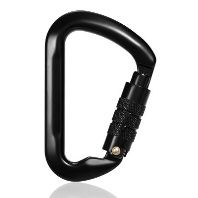 China JRSGS Light Factory Whosale Heavy Duty 30KN Snap Hook D Hook 7075 Aluminum Carabiner Clip For Mounting S7112 for sale