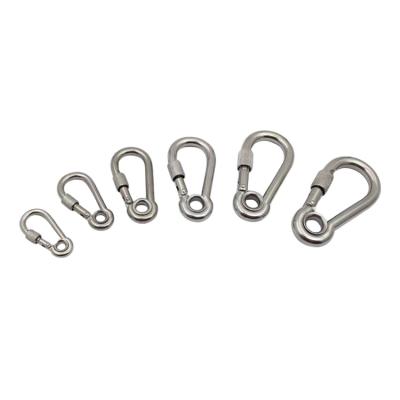 China 2021 Retail Industry Hot Selling Snap Hook With Grommet And Screw Iron Wholesale Spring Hook Carabiner Metal Snap Hook 50MM for sale