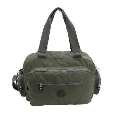 China 2020 New Lady's Waterproof Travel Luggage Fashionable Army Green Tote Bag Unisex Duffel Bag for sale