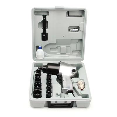 China Pnaumatic 17PCS Heavy Duty Twin Hammer Pneumatic Wrench Set 1/2 Inch Air Impact Wrench Kit With Sockets for sale