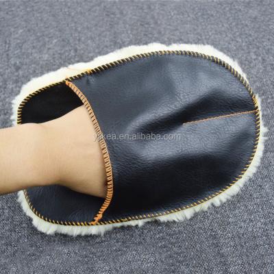 China Wholesale Durable Goods Black Leather Shoe Cleaning Glove for sale