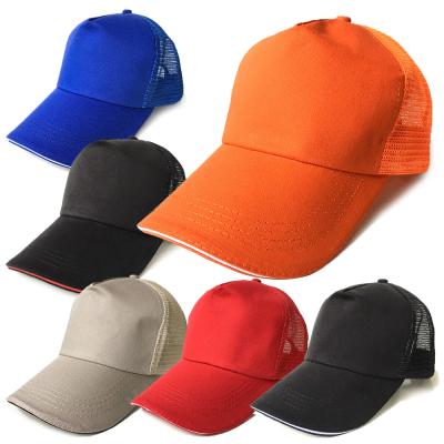 China COMMON Custom Volunteer Hat Fashion Design Plain Snapback Embroidery Baseball Cap 5 Panel Trucker Mesh Hat for sale