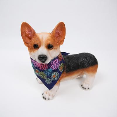 China Animal Dressing Tie Techniques Accessories Cute Geometry Bow Viable Cotton Handmade Item Style Dog Cotton Bandana for sale