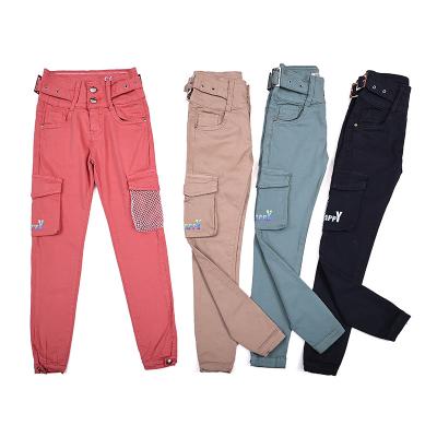 China Color Fade Proof 2022 New Trendy Spring Kids Trousers Chino Pants For Kids Casual Girls Trousers for sale