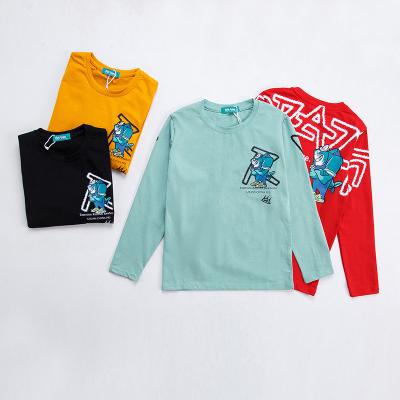 China Anti-Shrink Have Stock 2022 New Baby Clothing Wholesale Baby Boy Shirts 5T Long Sleeve Print O-Neck Baby Boy Clothes Reflective for sale