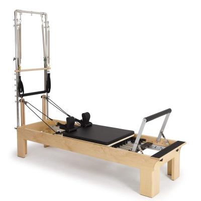 China Bodybuidling Nature Maple Oak Wood Reformer Body Training Pilates Reformer for sale