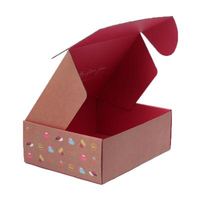 China Wholesale Recyclable Custom Folding Flat Cardboard Luxury Bread Cake Pink Bakery Packaging Paper Boxes For Donut for sale