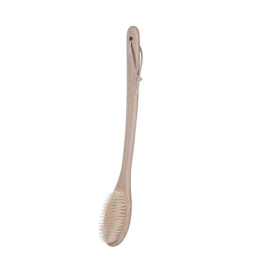 China Hot Selling Long Handle Back Shower Brush Skin Exfoliating OEM Bath Brush With Wooden Handle for sale