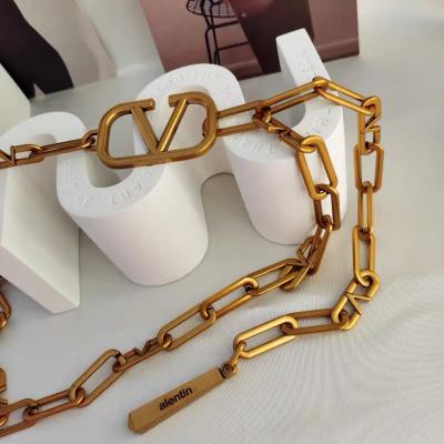 China The new fashion convenient belt, temperament, all-match, ladies light up personality luxury metal chain belt for sale