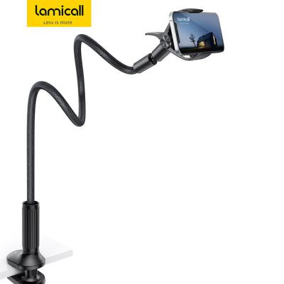 China Lamicall GP03 Cell Phone Mount Gooseneck Phone Holder Arm 360 Clamp Flexible Lazy Adjustable Clip Bed Overhead Mount Holder For Desk for sale