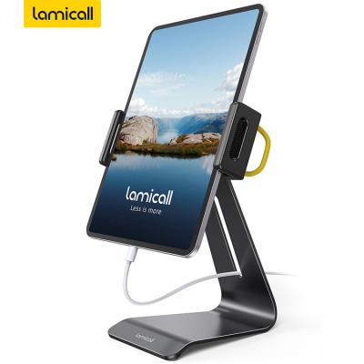 China Lamicall DT03 Aluminum Alloy Tablet Adjustable Phone Stand Adjustable Tablet Holder Desk Mount for sale