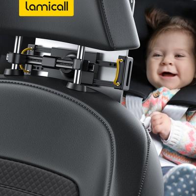 China Lamicall p3 Adjustable Tablet Holder Car Headrest Car Seat Phone Holder Vehicle Mount Back Seat for Ipad pro 12.9 for sale