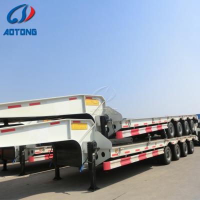 China Others China Trailers Manufacturer 4 Axles Tri Axle Low Bed Truck Trailer 80T Loader Heavy Duty Truck Trailers Low Bed Semi Truck Trailers for sale