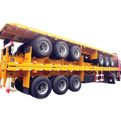 China Truck Trailer Container Haulage Loader Low Bed 40ft Container Trailer Price In India for sale